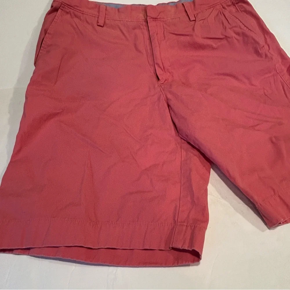 J. Crew Men’s Shorts Pink Mid-Rise Bermuda Flat Front Straight Cotton Sz 36
